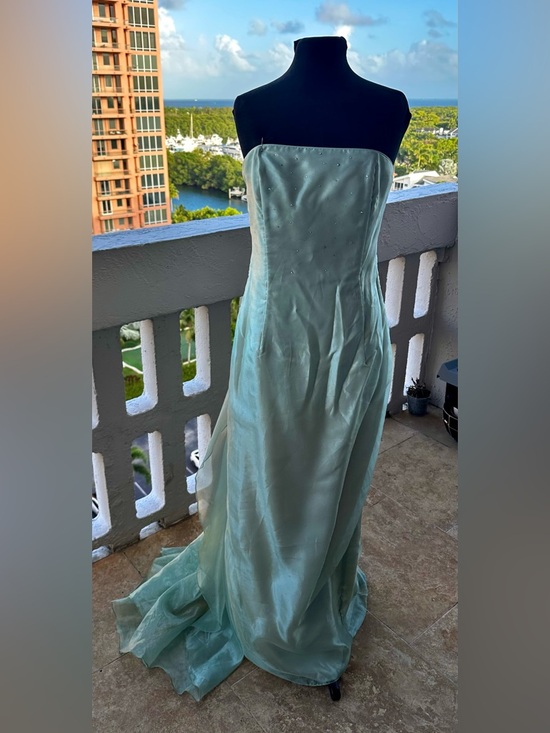 Scott McClintock Dresses & Skirts - Scott McClintock Mint Green Strapless Gown Crystal Bodice Vintage Formal Dress 6